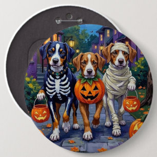 Größer Schweizer Sennenhund Halloween-Süßigkeiten  Button