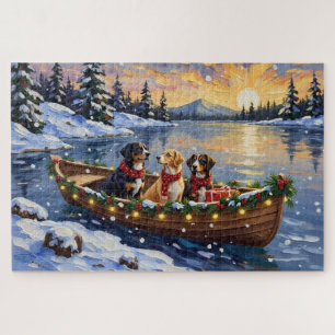 Großer Schweizer Sennenhund Weihnachtsboot Urlaub