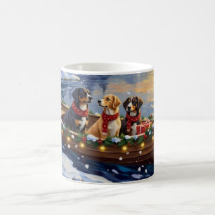 Großer Schweizer Sennenhund Weihnachtsboot Urlaub Kaffeetasse