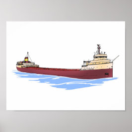 Großer Seenfrachter Edmund Fitzgerald Poster
