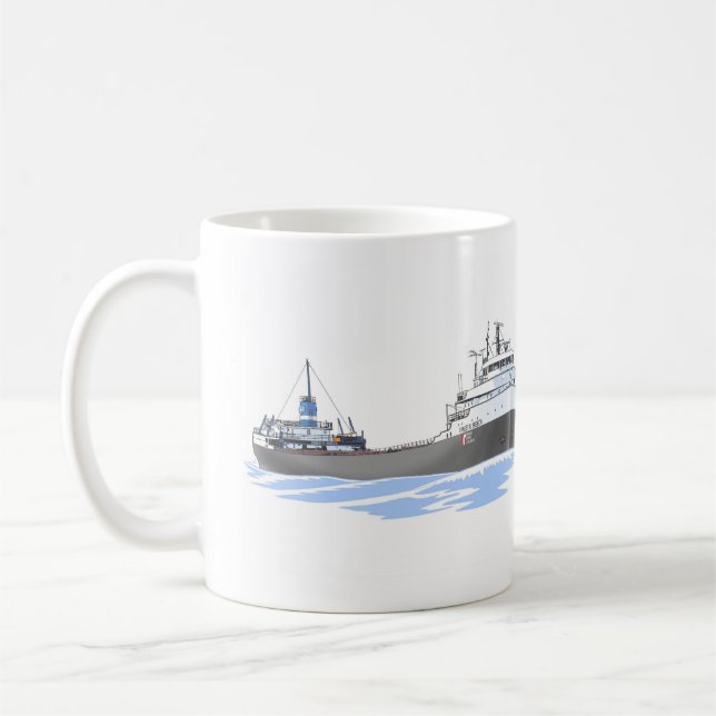 Großer Seenfrachter Ernest R. Breech Rouge Steel Kaffeetasse (Links)