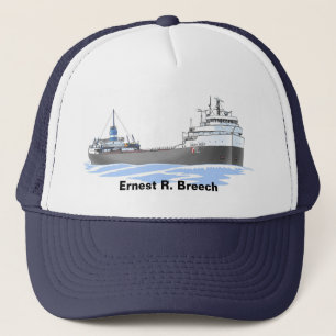 Großer Seenfrachter Ernest R. Breech Rouge Steel Truckerkappe