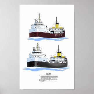 Großer Seenfrachter Johnstown Poster