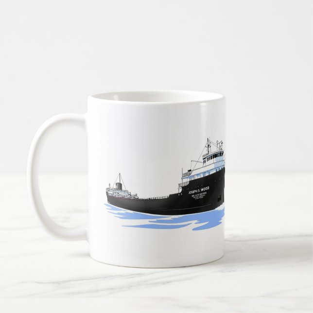 Großer Seenfrachter Joseph S.Holz Kaffeetasse (Links)