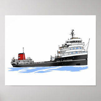 Großer Seenfrachter Troy H. Browning Poster