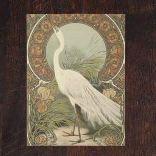 Großer Silberreiher Ornithologisches Bohemien-Post Seidenpapier