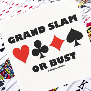 Großer Slam oder Büste (Bridge Card-Anzug) Serviette