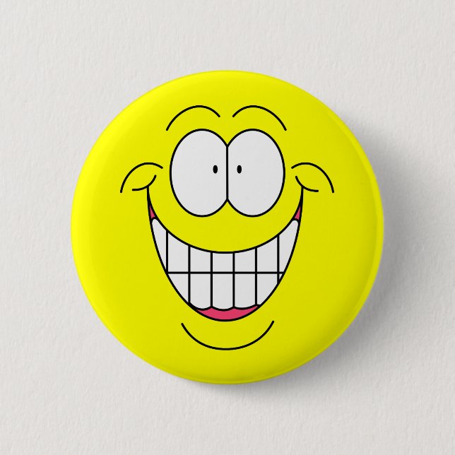 Großer Smiley-Knopf Button (Vorderseite)