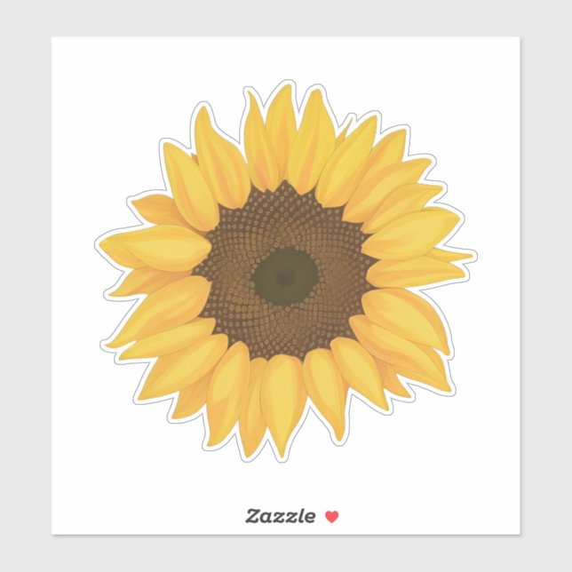 Großer Sonnenblumensticker Aufkleber (Blatt)