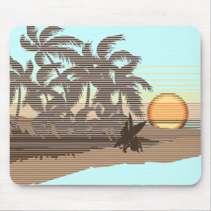 Großer Sonnenuntergang Brown Mousepad