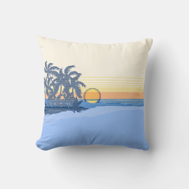 Großer Sonnenuntergang-hawaiische umschaltbare Kissen (Vorderseite)