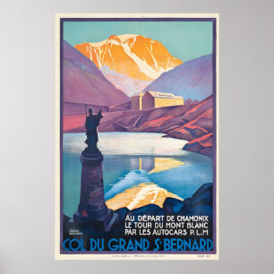 Großer St. Bernhard-Pass Wallis Schweiz Aosta Poster