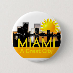 Großer Stadt-Knopf MIAMIS Button