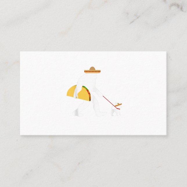 Großer Taco sombrero chihuahua Hundengänger Cinco Visitenkarte (Vorderseite)