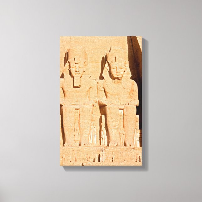 Großer Tempel von Abu Simbel - Ramses II - Ägypten Leinwanddruck (Vorderseite)