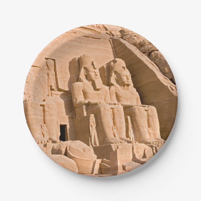 Großer Tempel von Abu Simbel - Ramses II - Ägypten Pappteller (Vorderseite)