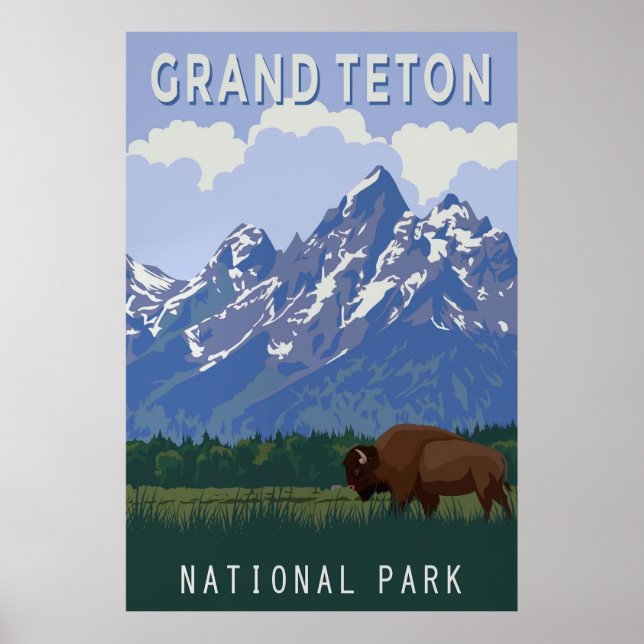 Großer Teton Poster (Vorne)