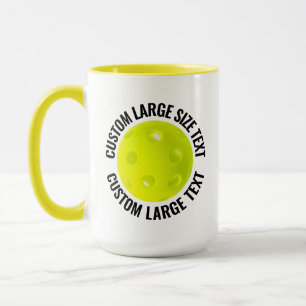 Großer Text GELB Combo 15oz Individueller Pickleba Tasse