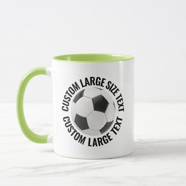 Großer Text LIME GRÜN Combo 11oz Benutzerdefiniert Tasse (Links)