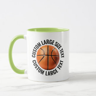 Großer Text LIME GRÜN Combo 11oz Individueller Bas Tasse