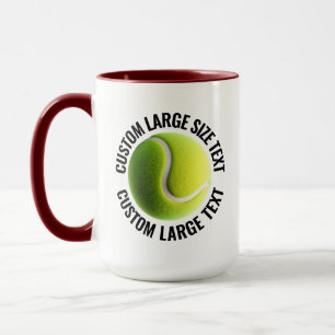 Großer Text MAROON Kombi 15oz Individuelles Tennis Tasse