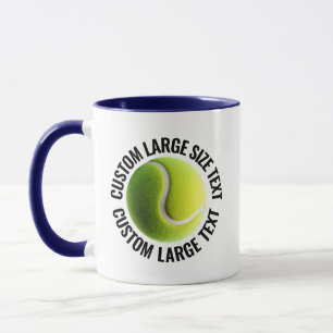 Großer Text NAVY BLAU Kombination 325g Custom Tenn Tasse