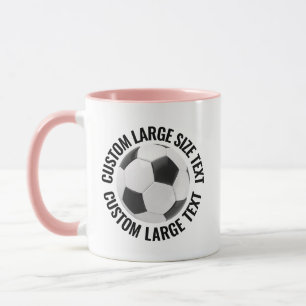 Großer Text PINK Kombi 325ml Custom Fußball Tasse