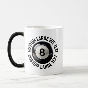 Großer Text & Pool 8 Ball 325ml Maßgeschneiderter Verwandlungstasse
