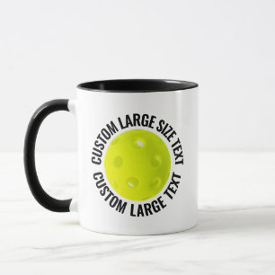 Großer Text SCHWARZ Combo 11oz Individueller Pickl Tasse