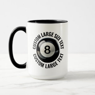Großer Text SCHWARZ Combo 15oz Benutzerdefinierte Tasse