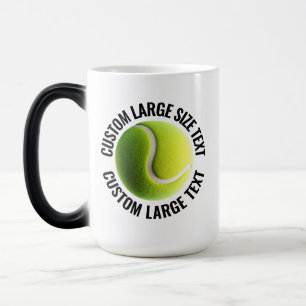 Großer Text & Tennisball 425g Benutzerdefinierte W Verwandlungstasse