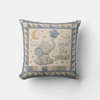 Großer Traum Elefantenquilt Kissen