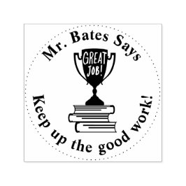 Großer Trophy Lehrer Personalisiert vorgetaucht Permastempel