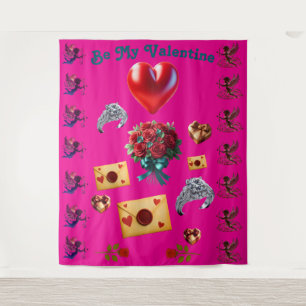 Großer Valentinstag-Teppich Wandteppich