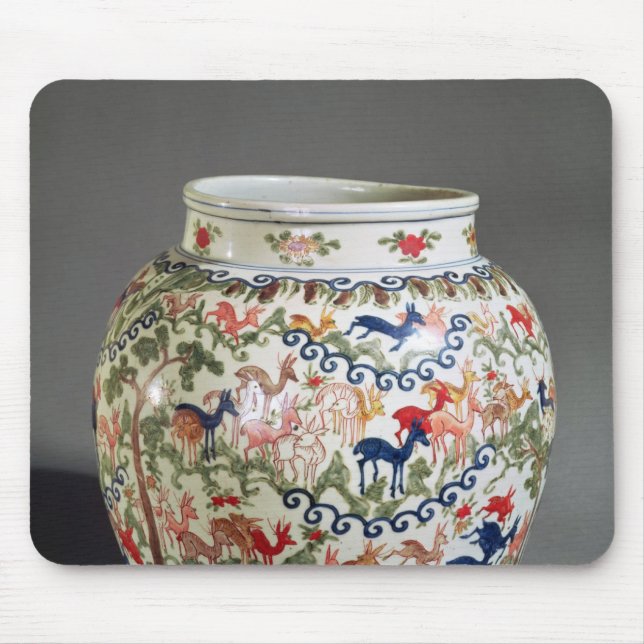 Großer Vase verziert mit fünf Farben Mousepad (Vorne)