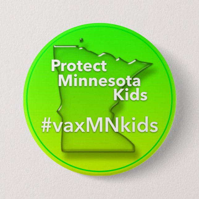 Großer #vaxMNkids Knopf Button (Vorderseite)