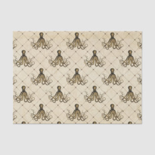 Großer Vintage-Oktopus Seidenpapier
