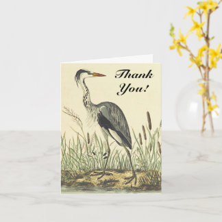 Großer Vogel, "Danke!", Vintage-Look Karte