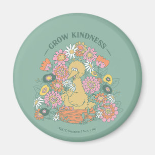 Großer Vogel   Wachsende Freundlichkeit Florales G Magnet