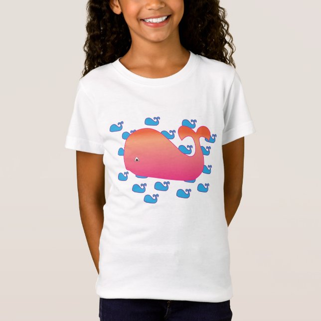 Großer Wal, kleine Wale T-Shirt (Vorderseite)