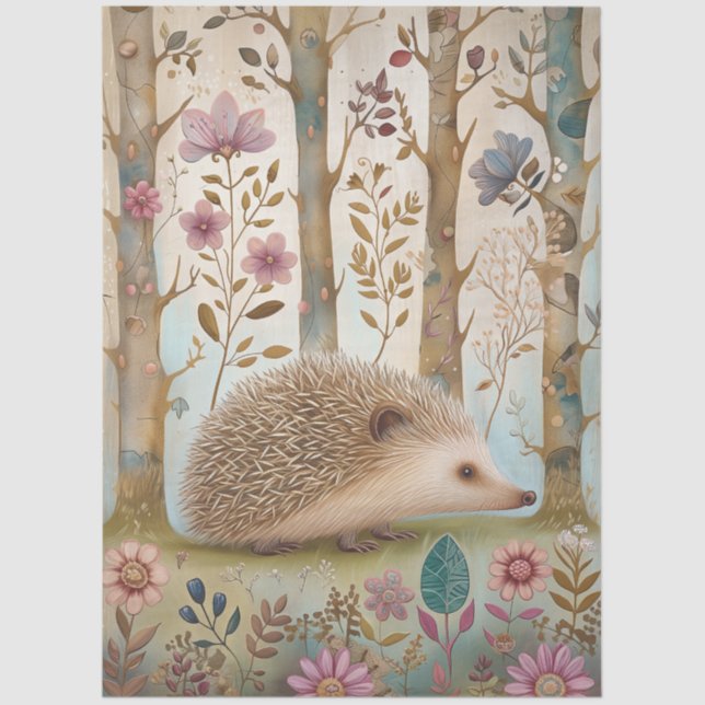 Grosser Wald Florals & Possum Decoupage Seidenpapier (Vorderseite)