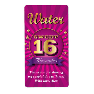 Großer Wasser-Aufkleber des Schlag-Rosa-Bonbon-16