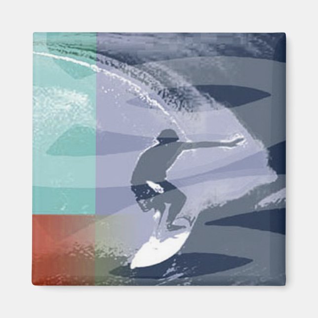 GROSSER WAVE-REITER VON GREGORY GALLO MAGNET (Vorne)