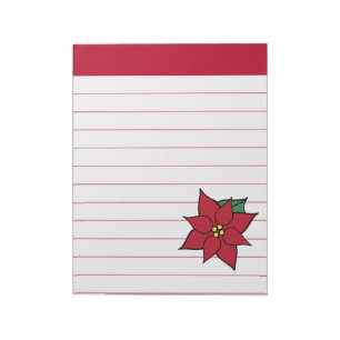 Großer Weihnachtsstern-Feiertags-Notizblock Notizblock