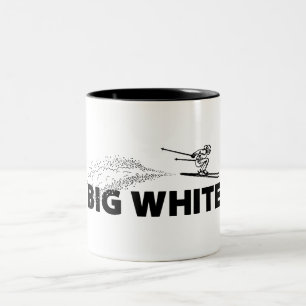 Großer Weißer British Columbia Skispringer Zweifarbige Tasse