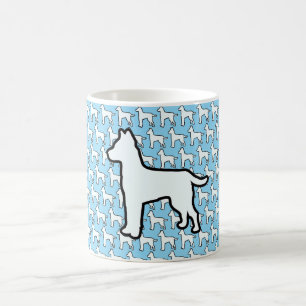 Großer Weißer Hund Lt Blau Kaffeetasse