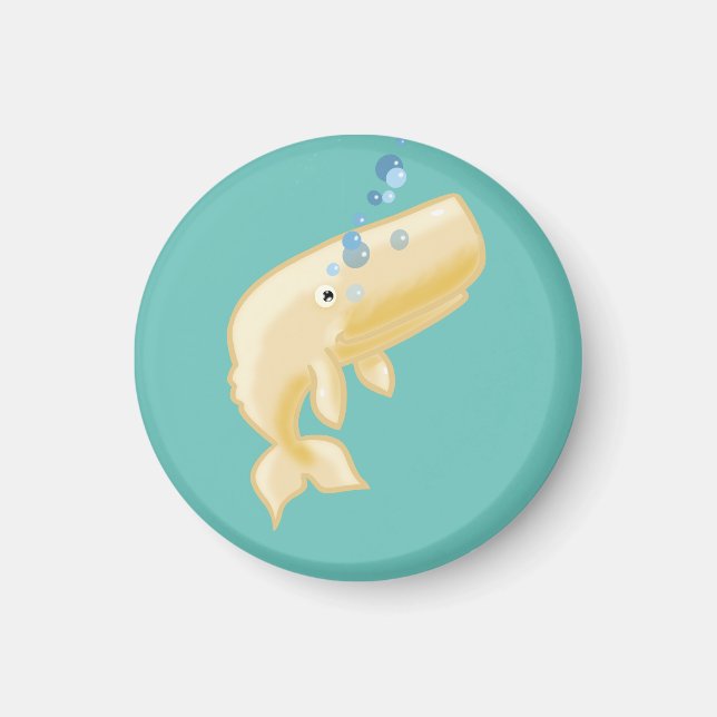 Großer Weißwal Magnet (Vorne)