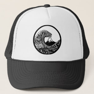 Großer Welle Hokusai Hut Truckerkappe