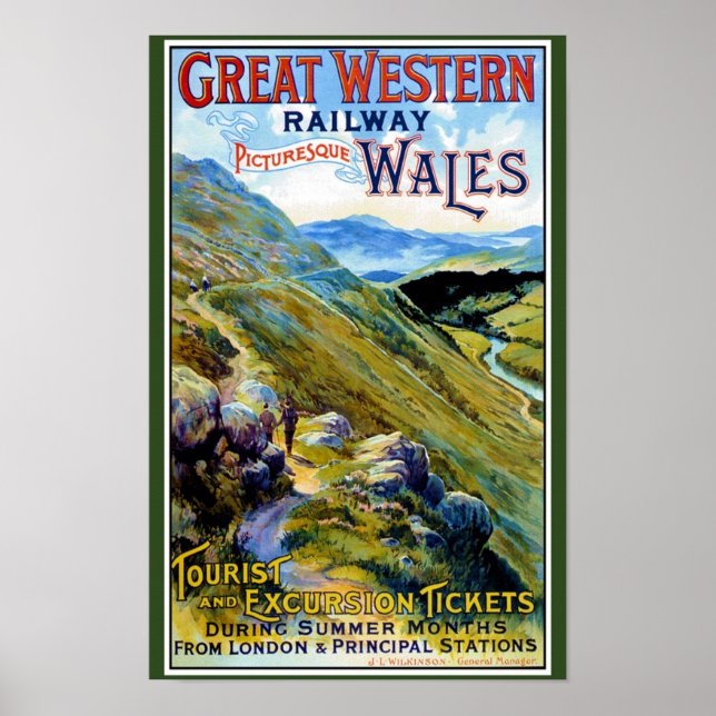 Grosser Western Eisenbahn nach Wales Poster (Vorne)