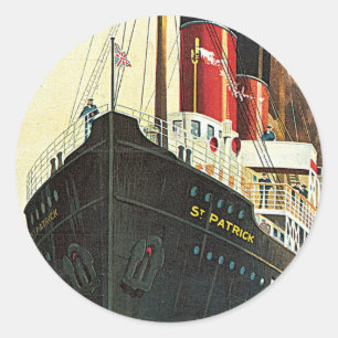 Großer Western - nach Irland Runder Aufkleber